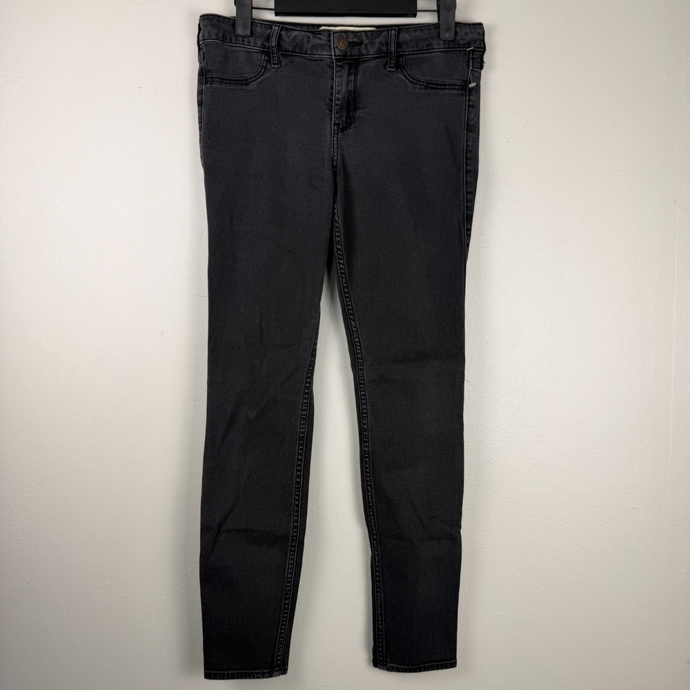 Hollister Jean Leggings Women's 27 X 29 (28x26.5) Black Denim Skinny Leg Stretch